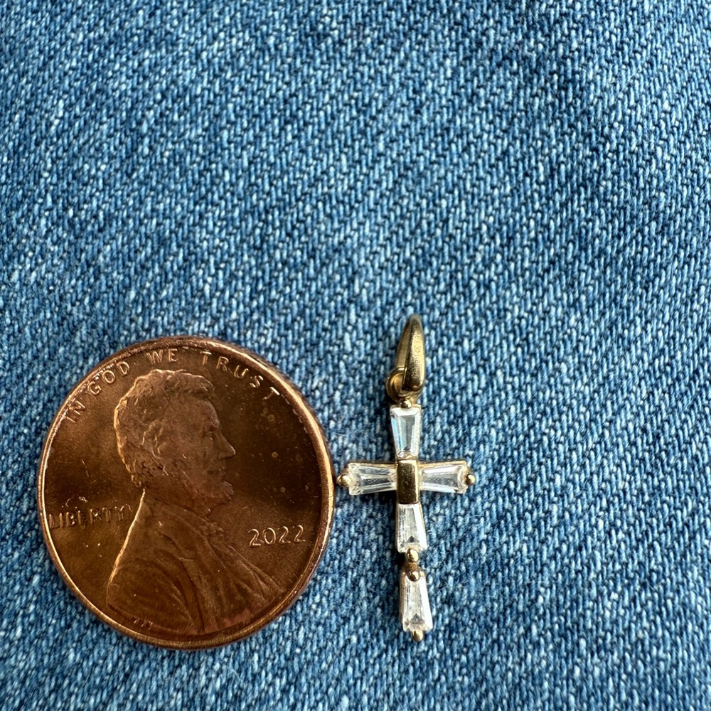 Gold and Silver Cross Pendant